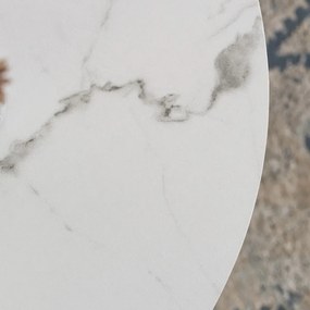 Dohányzóasztal Fehér márvány/Aranya Színben. CLIFF