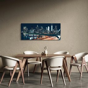 Egy éjszakai város képe (120x50 cm)