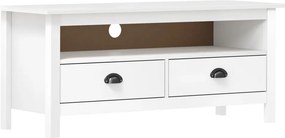 vidaXL Hill fehér tömör fenyőfa TV-szekrény 110 x 40 x 47 cm