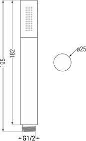 Mexen Kai DR70 kádtöltő-zuhany készlet beépített esőztetővel, 25 cm króm - 77602DR70251-00