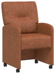 Kerekes Étkező Székek 2 pcs Barna 57 x 67 x 95 cm Műbőr