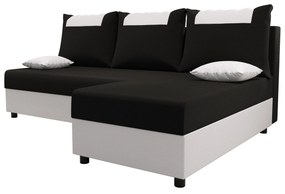 Sarok ülőgarnitúra Stellar L (fekete + fehér) (J). 1057579