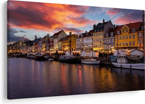 Kép - Nyhavn, Koppenhága (90x60 cm)