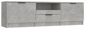 betonszürke szerelt fa TV-szekrény 140x35x40 cm