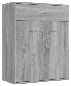szürke sonoma színű szerelt fa tálalószekrény 60 x 30 x 75 cm