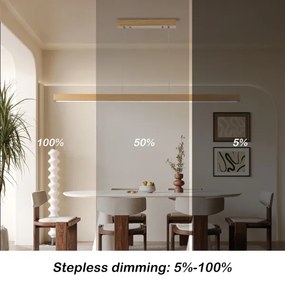 Brilagi - LED dimmelhető csillár kábelen OAK SMART LED/30W/230V Wi-Fi Tuya tölgy+távirányító