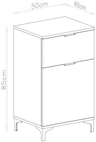 Mazzoni LANA K-50S komód Bézs (Pezsgő) - FIÓKOS KOMÓD