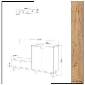 Evva White and Oak előszoba szett