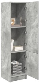 Magas Tároló Beton szürke 31,5 x 32 x 124 cm Faanyag