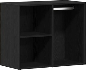 vidaXL Sminkes szekrény polcokkal Fekete tölgy 80 x 40 x 65 cm Faanyag