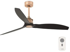 FARO Barcelona FARO 33418 - Mennyezeti ventilátor JUST FAN fekete/réz + távirányítás FA33418