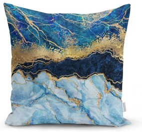 Marble With Blue párnahuzat, 45 x 45 cm - Minimalist Cushion Covers