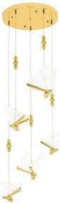 King Home BUTTERFLY DISC XCP8737-5.GOLD Függőlámpa 5x11W/LED 3000K 4400LM IP20