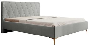 Franciaágy 180 cm Tikka 180 (szürke + arany). 1099409