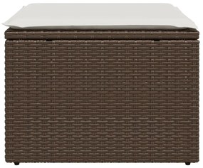 vidaXL barna polyrattan kerti szék párnával 55 x 55 x 37 cm
