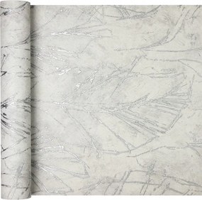 Vinil tapéta Szürke kontúrok Levelek Flizelina