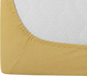 Jersey sárga lepedő BASIC 90x200 cm