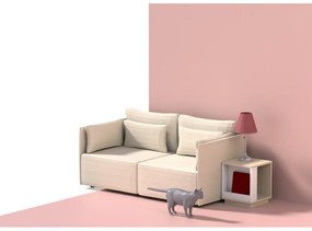 Tárolóasztal tölgyfa dekorral 40x40 cm Ella - TemaHome