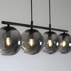 JUST LIGHT. 14604-18 - Csillár zsinóron WIDOW 4xE14/25W/230V fekete