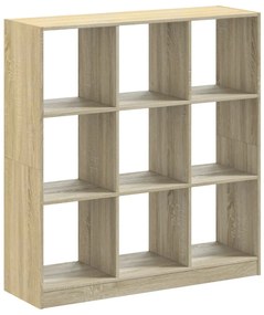 sonoma tölgy színű szerelt fa könyvespolc 102 x 32 x 108 cm