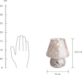 MISS MARBLE LED lámpa, bézs 16,5cm
