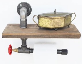 Vécépapír tartó polccal BORURAF 22x31 cm fenyő