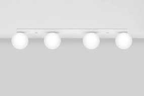 Fehér mennyezeti lámpa üveg búrával ø 12 cm Umerta – Sollux