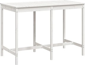 vidaXL fehér tömör fenyőfa kerti asztal 159,5 x 82,5 x 110 cm