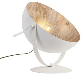 Ipari asztali lámpa fehér, arany állítható - Magna