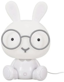LED gyerek éjjeli lámpa HOPPY 23,5 cm, fehér