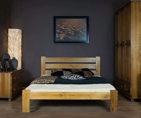 AMI nábytek Fenyőfa ágy Eliza 160x200 cm, tölgy színben