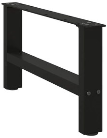 2 db fekete acél dohányzóasztal láb 70 x (30-31) cm