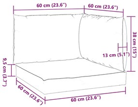 3 db melange bézs szövet raklappárna