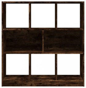 füstös tölgy színű szerelt fa könyvszekrény 97,5x29,5x100 cm