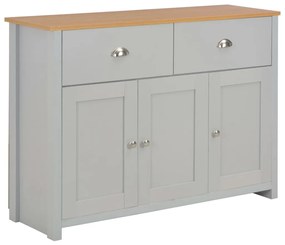 szürke komód 112 x 35 x 81 cm