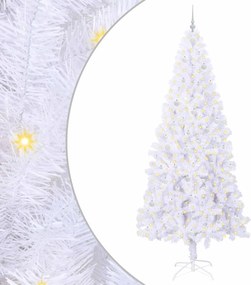 vidaXL Mű karácsonyfa 300 LED-del állvánnyal Fehér 240 cm PVC és Acél