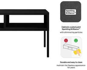 MATTEO dohányzóasztal 900 x 450 x 450 mm, fekete