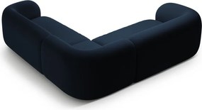 Kék bársony sarokkanapé Kate – Micadoni