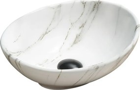 Mexen Elza 40 x 33 cm-es munkalap fölötti mosdó, fehér kő - 21014091