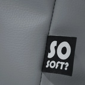 Sötétkék bőrutánzat babzsákfotel Chill XXL – So Soft?