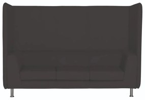 Notre Dame Lounge 103 kanapé, háromüléses, fekete / ezüst