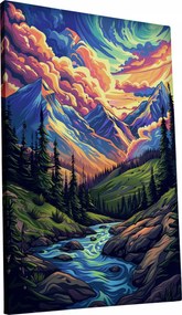 Vászonkép Festői hegyi táj otthon nappali szoba 60x90