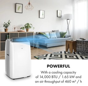Klarstein Grandbreeze Pro 14K, 3 az 1-ben klíma, 460 m³/ó, 14.000 BTU/1,65 kW