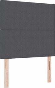 vidaXL LED ágytámla LED -es lámpákkal Sötétszürke 90 cm Poliészter