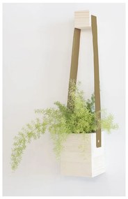 Colgante barna fenyőfa kaspó, 17 x 62 cm - Surdic