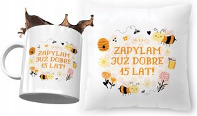 Születésnapi szett 15 15te 15. Párna Bögre Nyomtatott Fotóval