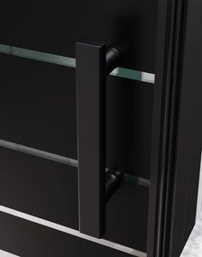 Madeira || Black Pattern 80 nyíló zuhanyajtó, 190cm, 6mm, NANO