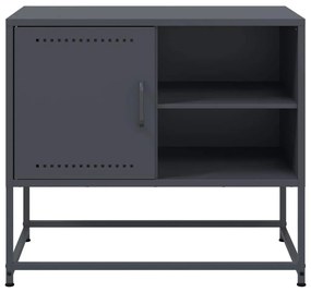 antracitszürke acél TV-szekrény 68 x 39 x 60,5 cm