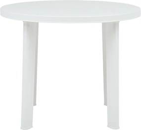 Fehér műanyag kerti asztal 89 cm