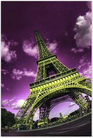 Poszterek 80x120 Lila Eiffel égbolt